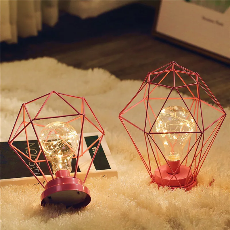 Винтажная железная Геометрическая декоративная лампа креативный металлический