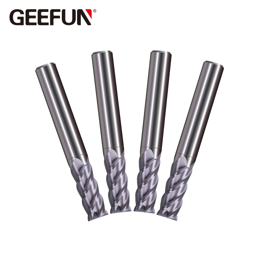 JF GES 5*13*5*50*4T твердосплавные 4 канавки торцевые фрезы с прямым хвостовиком фреза HRC70