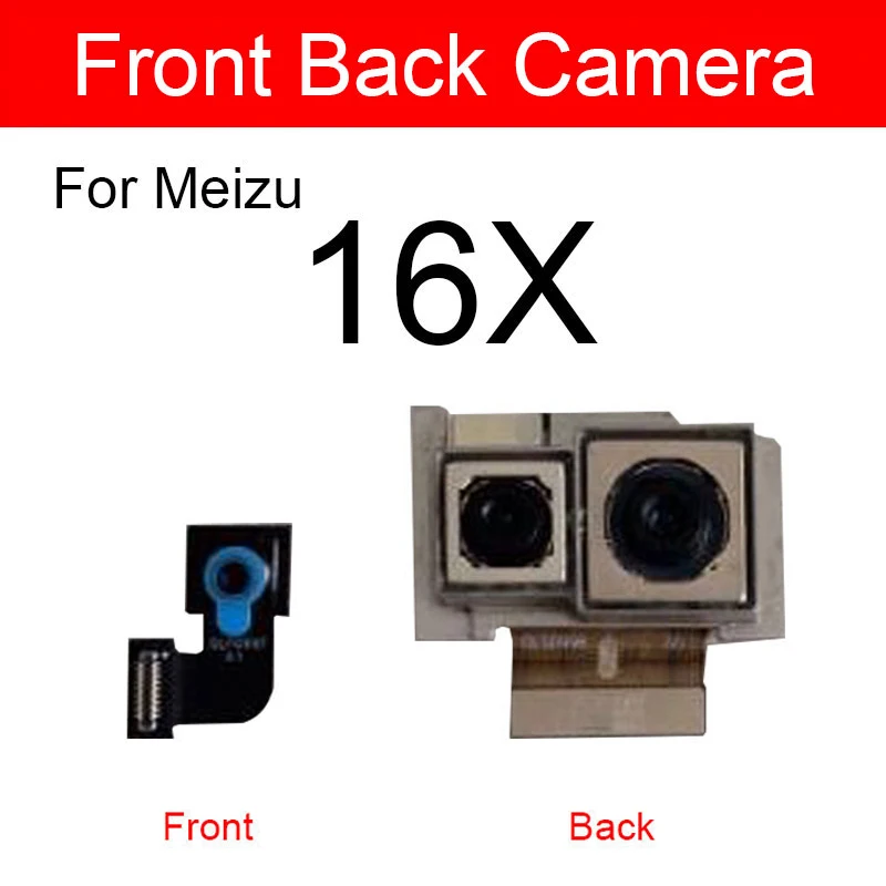 Фронтальная и задняя камера для Meizu 16X M872H M872Q Big Camera & Small Facing Camera Flex Cable Запасные Запчасти