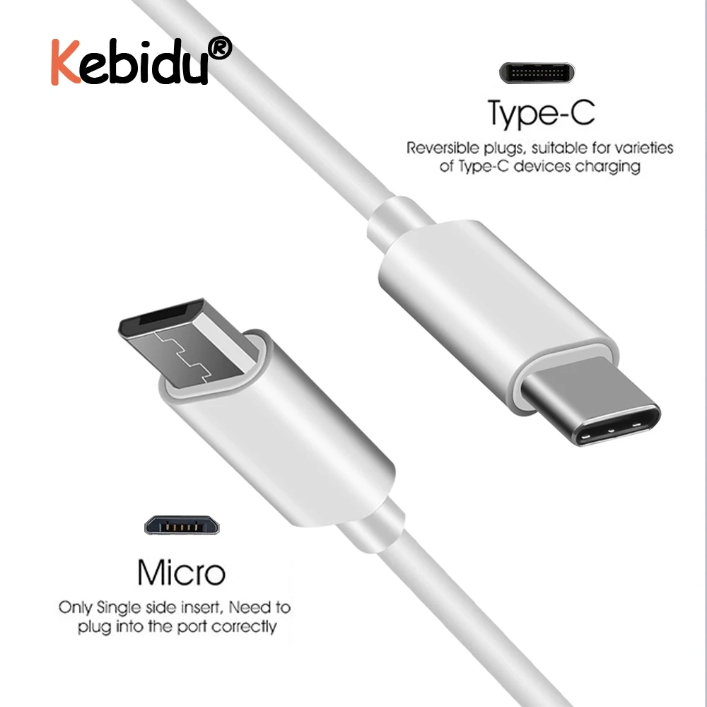 Кабель USB Type C для Micro кабель передачи данных 1 м Android Usb кабели Macbook USBC Белый|Кабели