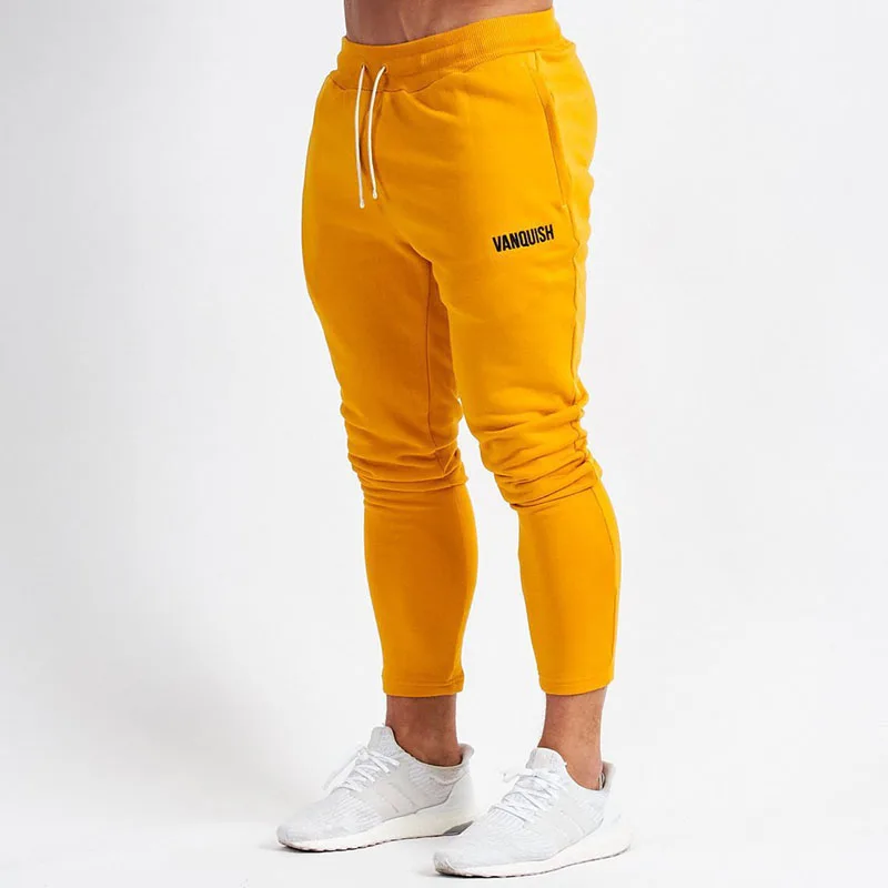 Men's Sports Running Training Breathable Solid Color Elastic Jogger Fitness Trousers | Спорт и развлечения