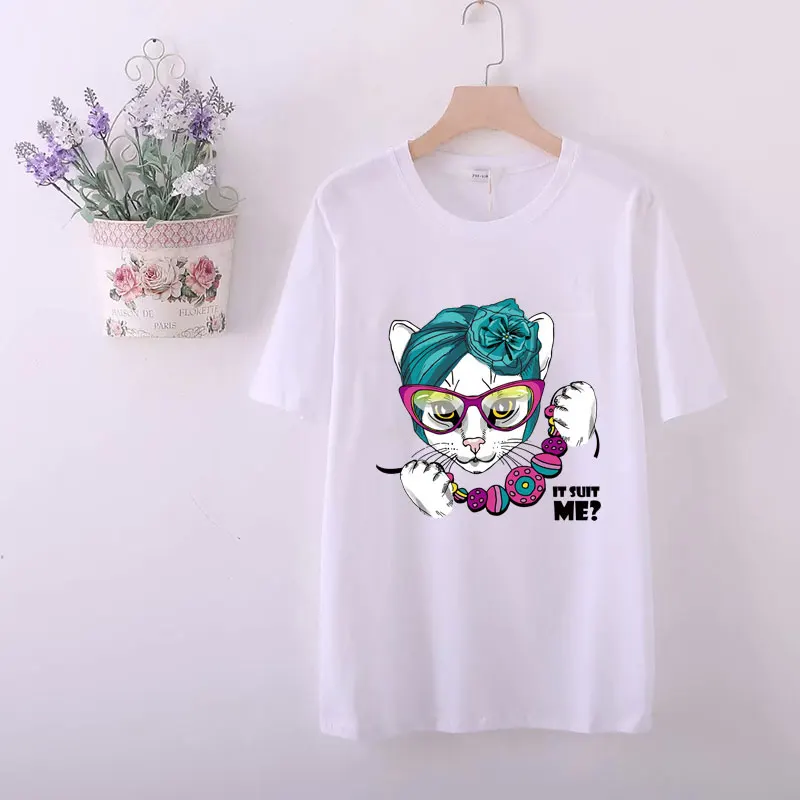 Термоклейкие нашивки в полоску с изображением милого кота для нанесения на