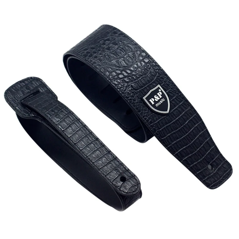 

Guitar Accessories Leather Guitar Strap PU Bass Electric Guitar Strap Adjustable Embossed Lightweight Portable Guitar Straps New