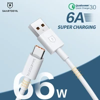 smartdevil type c cable for samsung s21 6a qc3 0 data line super charging for huawei xiaomi micro usb c phone cord fast charger