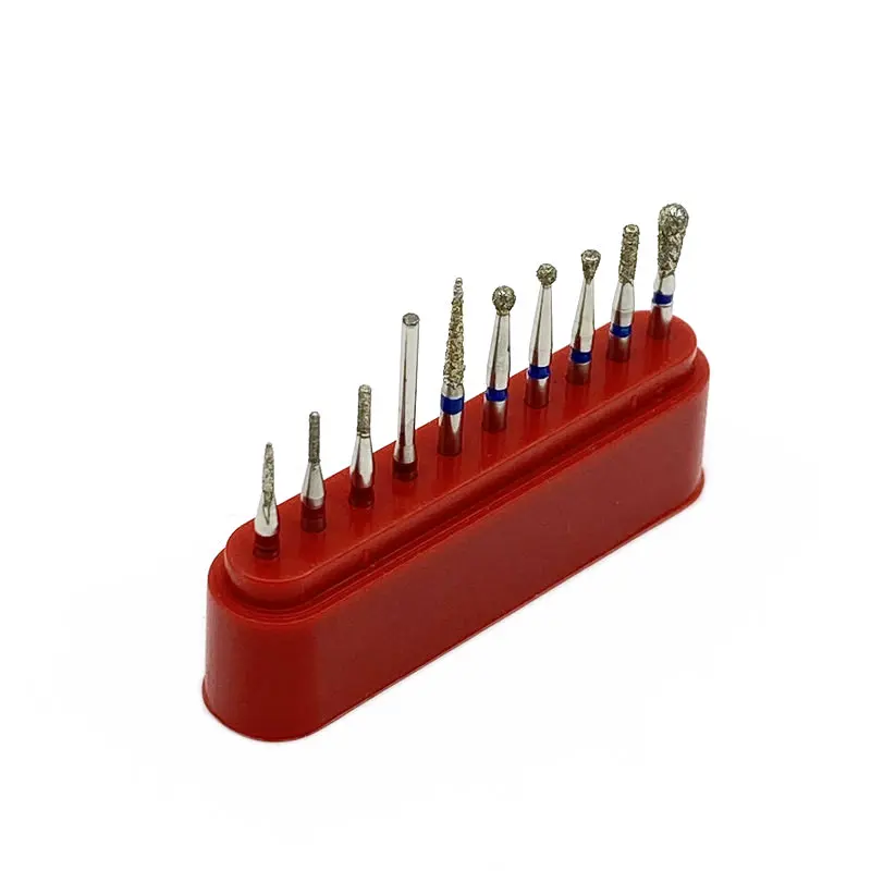 10 шт./компл. алмазные дрели для зубов высокоскоростная шлифовка наконечникка