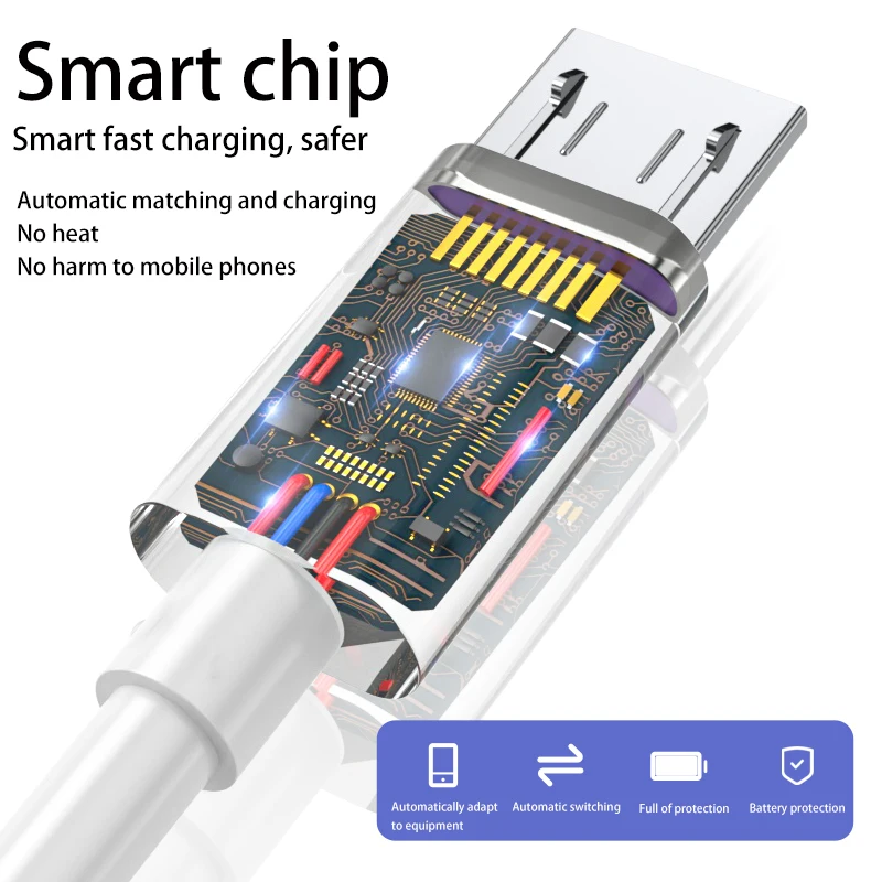 usb micro cable 3a fast charge data cable for samsung xiaomi tablet android mobile phone accessories charger charging usb cable free global shipping