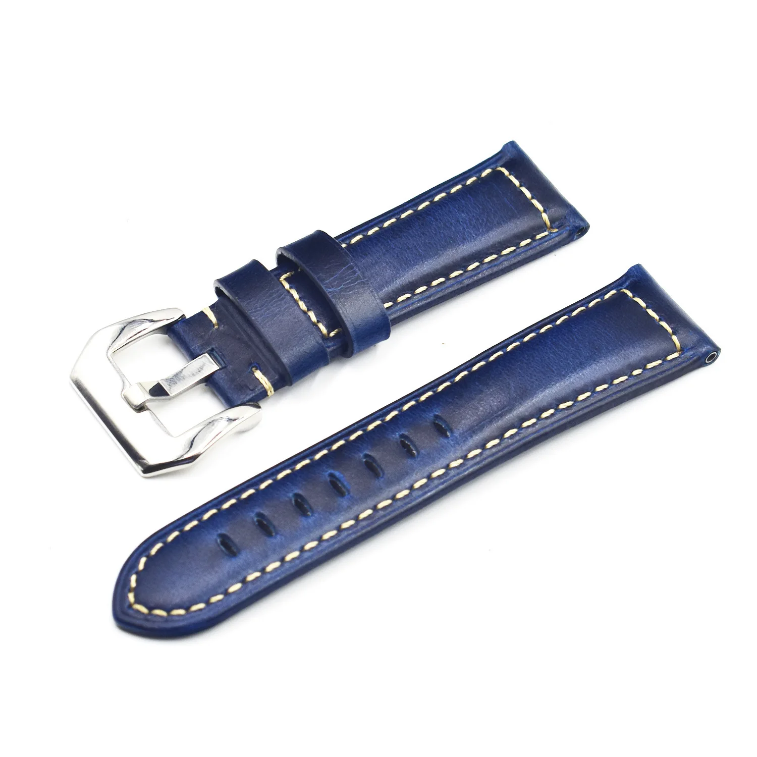 Hand Made Vintage 20mm 21mm 22mm 24mm 26mm Crazy Horse Leather Strap