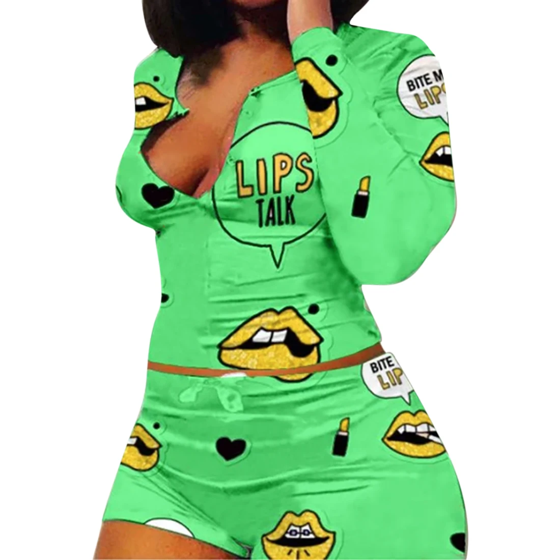 Пикантная женская пижама-комбинезон одежда для сна пижама ночная рубашка