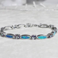 sz0017 b new design precious fire opal gem aaa crystal stamped bracelets for women fashion bracelets fine jewelry