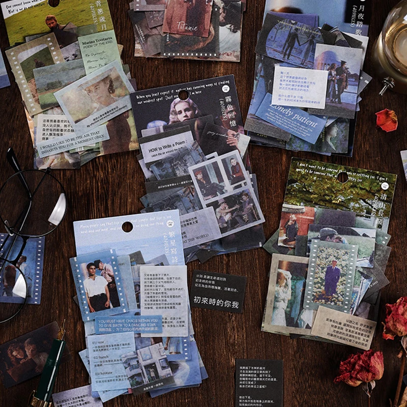 

40 наклеек, эстетическое украшение, набор самоклеющихся наклеек «сделай сам» для скрапбукинга, дневника, альбома, планировщика, журналов