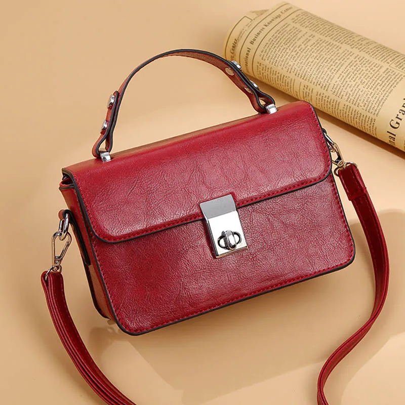 Mododiino Кожаная Мини сумка женская с клапаном винтажная через плечо Eisure DNV1212| |