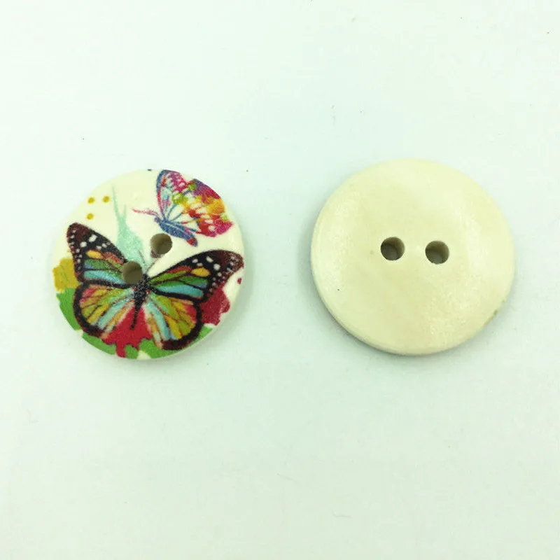 100 шт. деревянные круглые пуговицы для шитья или скрапбукинга|Пуговицы| |