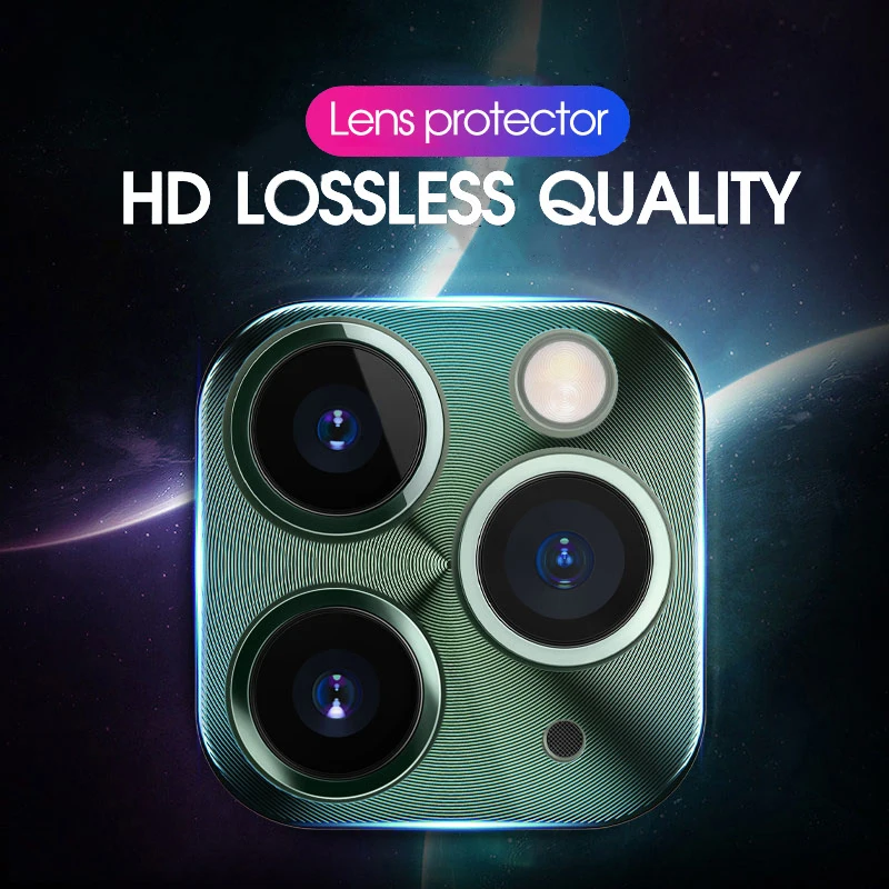 Защита для объектива камеры пленка iPhone 11 Pro Max Стекло Металл настоящая камера Len