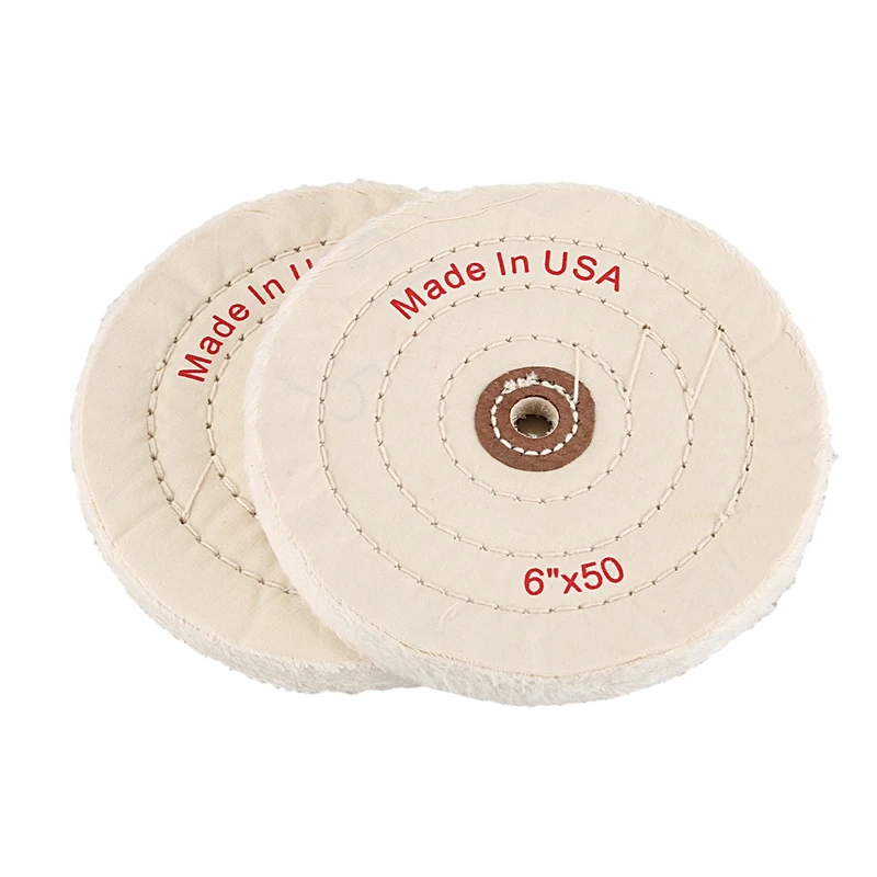 2Pcs Mirror Polishing Wheel Ultra-Thick 6 Inch(70 Layers)for Bench Grinder Tools with 1/2 Inch Shank Hole | Инструменты