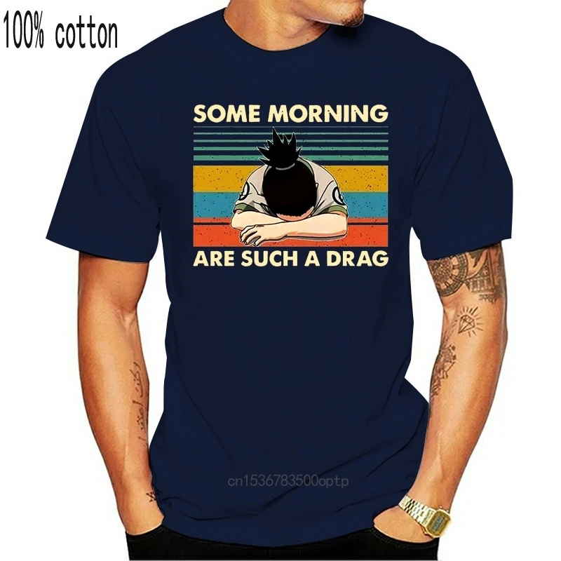 Nara Shikamaru некоторые утра-это так долго футболка Черная хлопковая Для мужчин S-6Xl