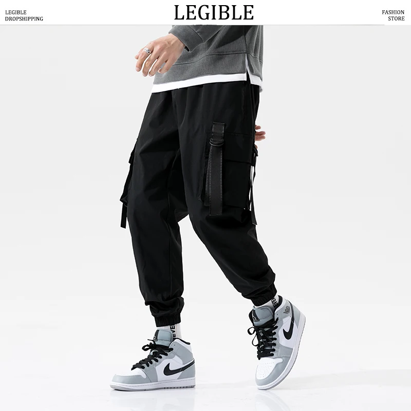 Брюки карго LEGIBLE мужские уличная одежда в стиле хип хоп джоггеры повседневные