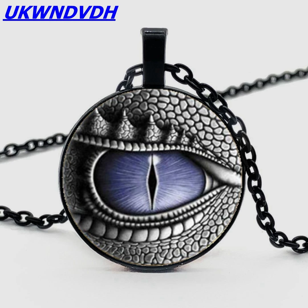

Dragon Eye Necklace, Bump Glass Round Fashion Pendant Necklace, Punk Style Personality Necklace