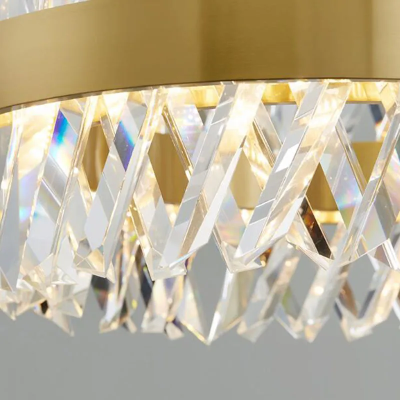 

Modern Led Crystal Pendant Light New Living Room Design Semi Round Light Pendant Hanging Room Suspend Lamp Restaurant Lights