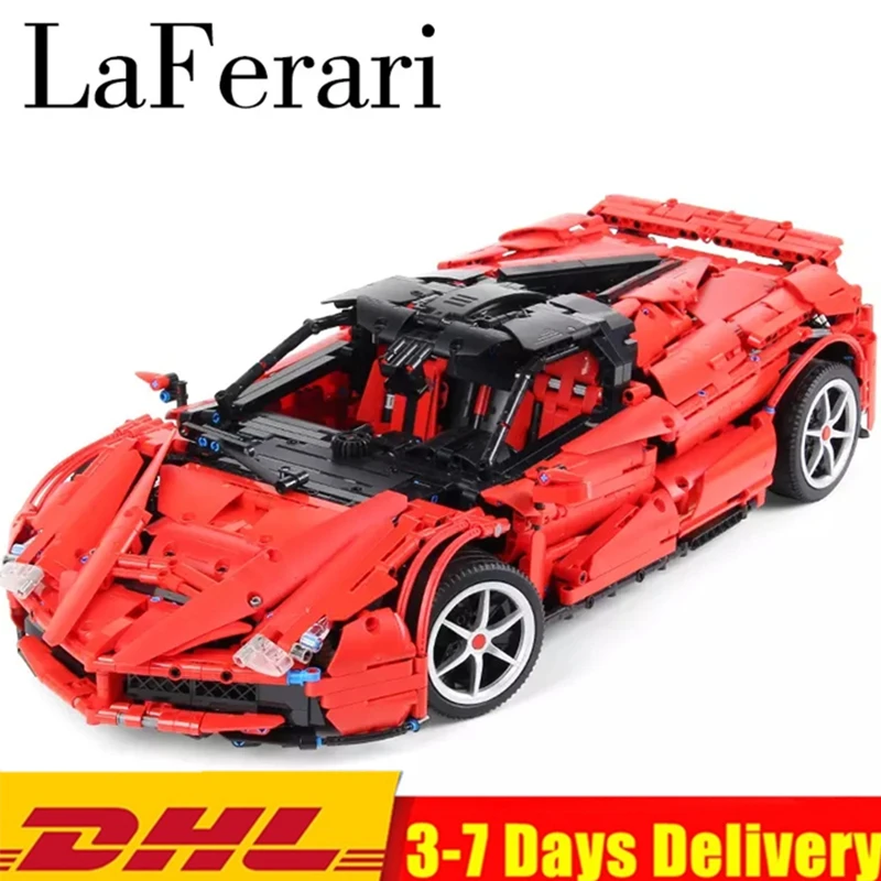 MOC супер красный Enzo Racers LaFerrari гоночный спортивный автомобиль строительные блоки наборы кирпичи подарок для детей игрушка совместимая техника
