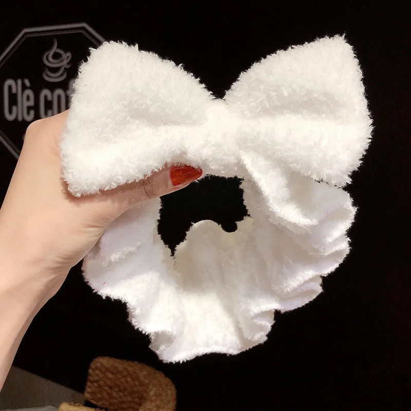 

New Arrivals Lovely Bow Ears Coral Fleece Headbands For Women Wash Face Makeup SPA Soft Hairbands Headwear Hair Accessories