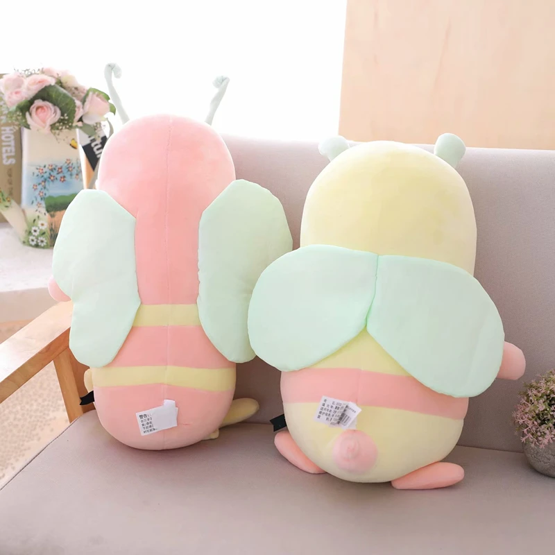

candice guo! super cute plush toy cartoon colorful animal butterfly bee ant soft doll cushion pillow birthday Christmas gift 1pc