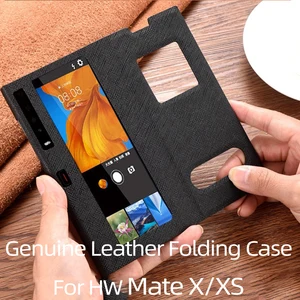 genuine leather huawei mate xs case huawei mate x case mate x xs kickstand huawei mate x xs 5g case cover matex folding case free global shipping