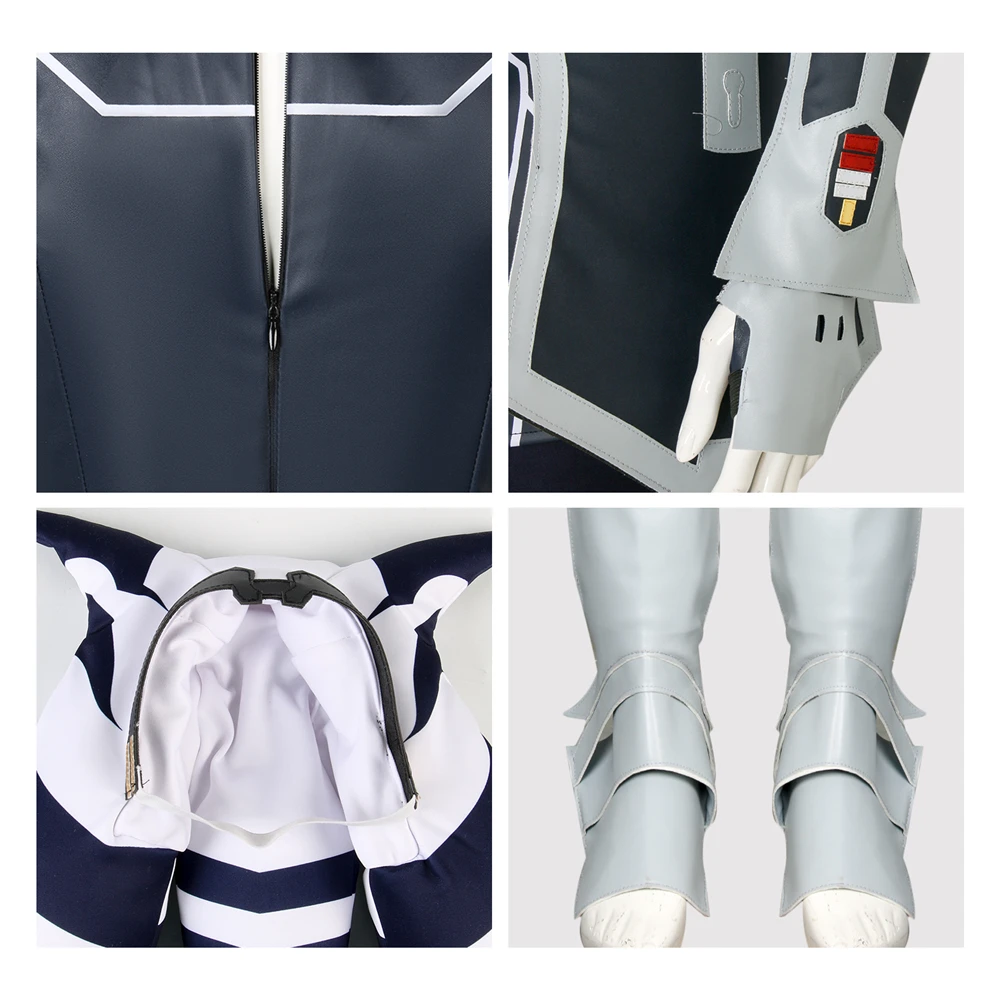 

The Mandalorian Ahsoka Cosplay Costume for Adult With Headwear Ahsoka Tano Anakin Full Set Uniform Halloween Cosplay Clothes