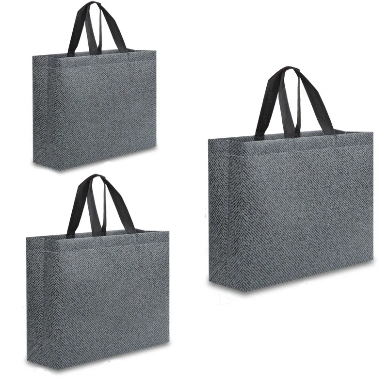 

Reusable Shopping Bag Fashion Convenient Fabric Non-woven Bag Film Coated Grocery Bag Waterproof Eco Bag Women Foldable Bag
