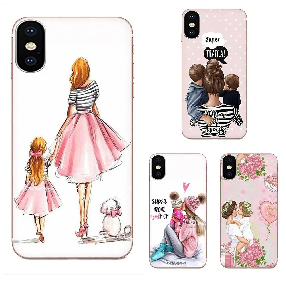 Черно коричневые волосы для мамы девочки женщины Sony Xperia Z Z1 Z2 Z3 Z4 Z5 compact Mini M2 M4 M5 T3 E3