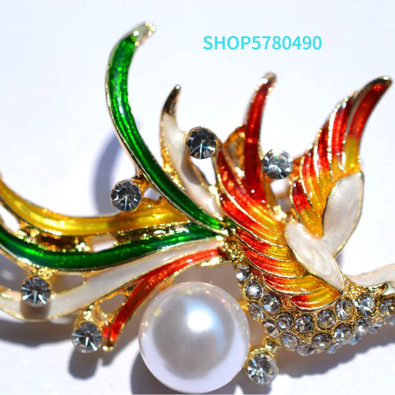 Элегантные эмалированные броши в виде птиц для женщин разноцветные Украшения