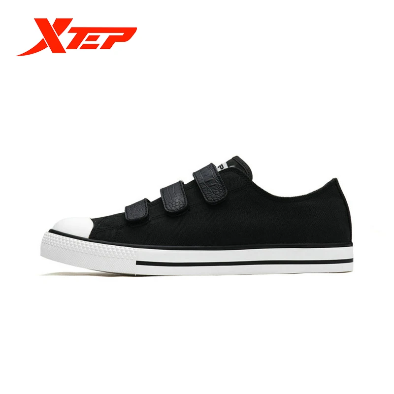 XTEP/Женская парусиновая обувь женская черная для скейтбординга прогулочная