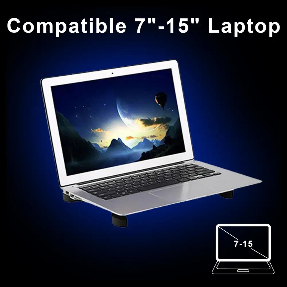 Складная охлаждающая подставка для ноутбука с USB тихие вентиляторы 2 шт. мини