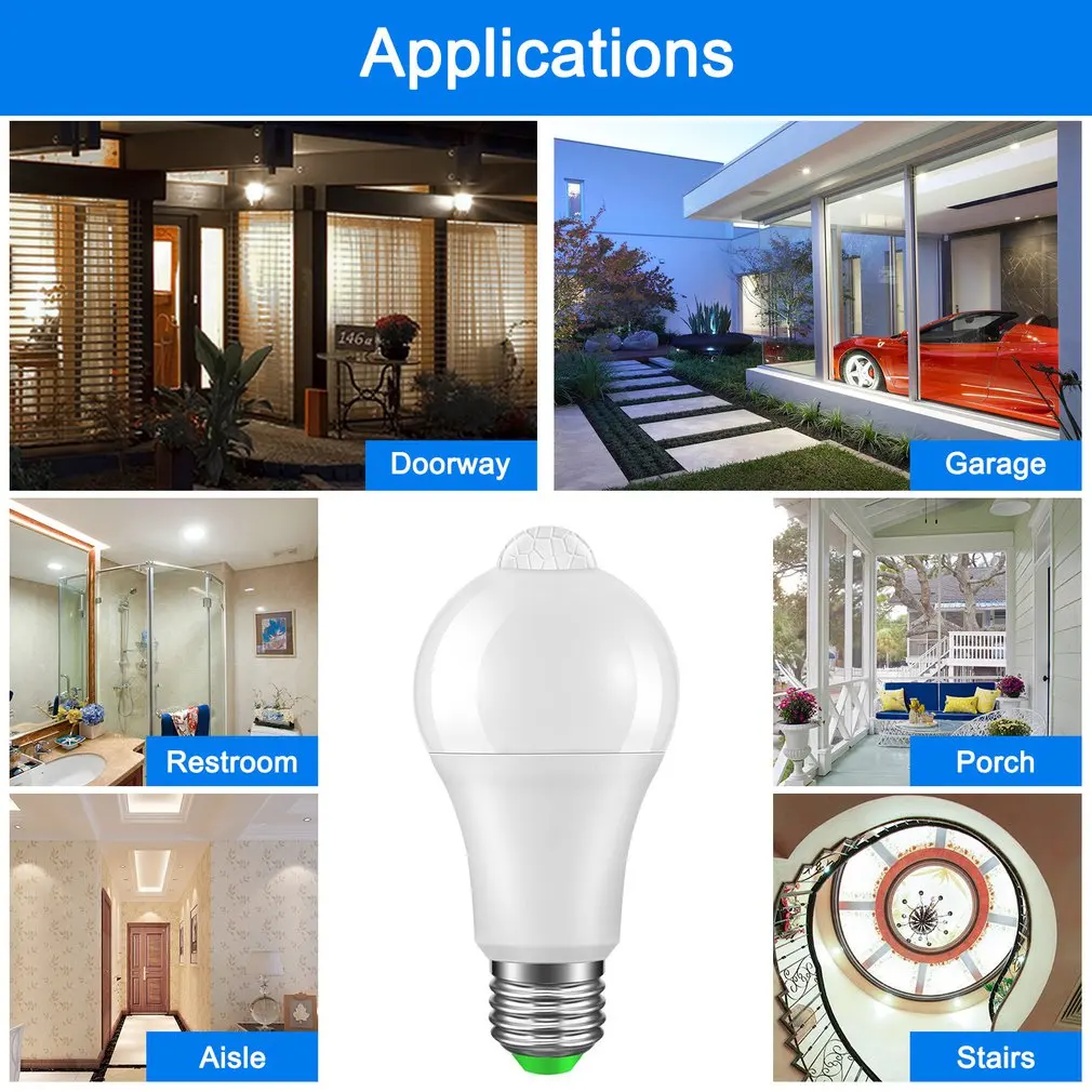 

E27 LED Light Control Smart Bulb + Human Body Induction Bulb Smart Home Induction Bulb Light Motion Sensor Light