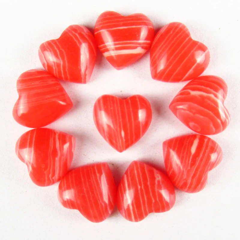 (12 шт./лот) оптовая продажа аргентинский Родохрозит сердце Кабина Кабошон 10x5 мм