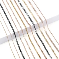 2 5mlot 1 2 4 0mm gold stainless steel gold necklaces chains bulk jewellery chains for diy chains jewelry making accessories