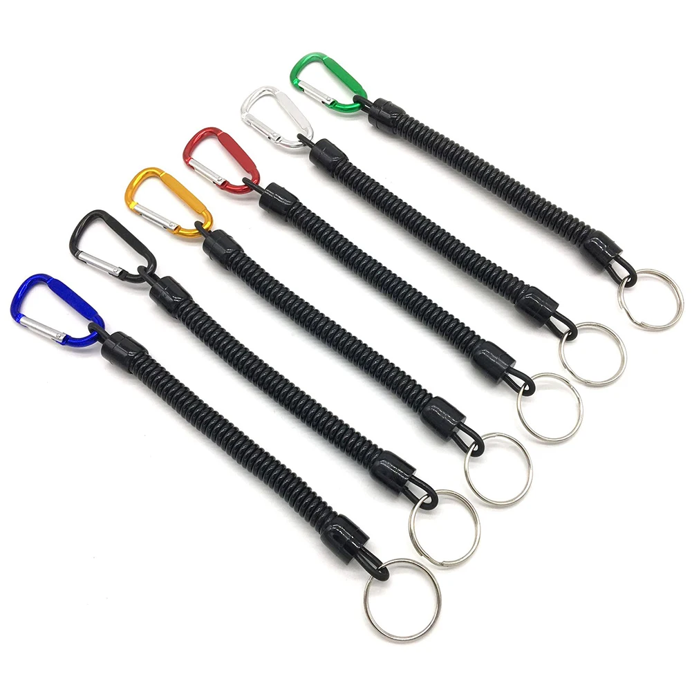 

1PCS Keychain Retractable Spring Elastic Rope Security Gear Tool Hiking Camping Anti-lost Phone For Outdoor Hiking Camp