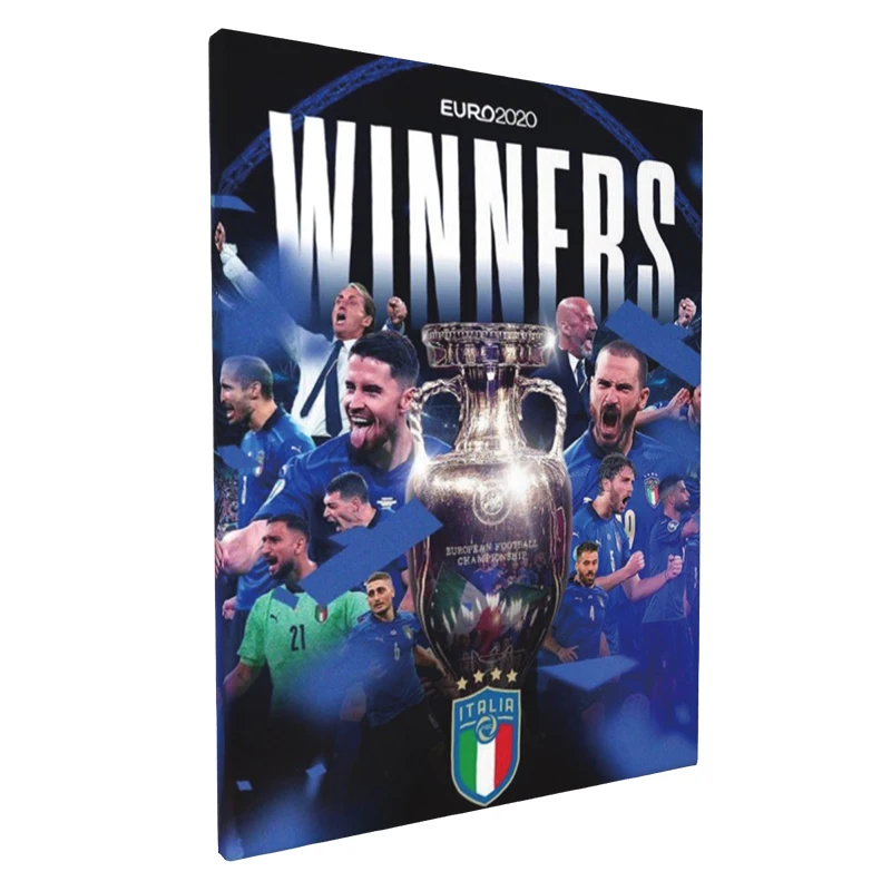 

Euro 2020 Winners Champions Italy Football Poster Football player's decorative painting souvenir frame Victory gift