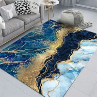 blue gilt marble rugs living room luxury room decor bedroom carpet bedside non slip chair rug washable carpet for dining table