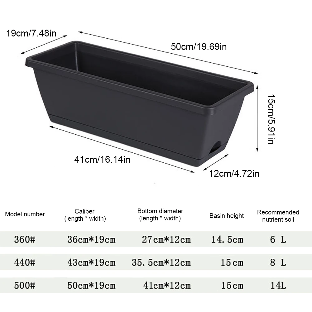 

Flower Pot Planters Garden Vegetable Planting Pot Balcony Plastic Large Capacity Accessories Balcony Vegetable Planting Trough