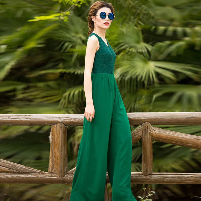 2020 для женщин Сезон лето Костюм типа комбинезона высокого уличный комбинезон