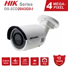 Цилиндрическая IP-камера Hikvision, DS-2CD2043G0-I дюйма, 4 МП, PoE, H.265 +, ИК, видеонаблюдение, со слотом для SD-карты, IP67, 30 м, ИК, Hik-подключение