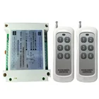 Беспроводной Радиочастотный переключатель, 1000 м, 12 В, 24 В, 36 В, 48 В, 6 каналов, система дистанционного управления, приемник, передатчик, 6-канальное реле, 315433 МГц