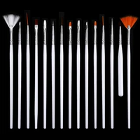 15 pcs nail art brush for nail art carving flower nail gel pen for gradient uv gel drawing painting brush handle nail art tools