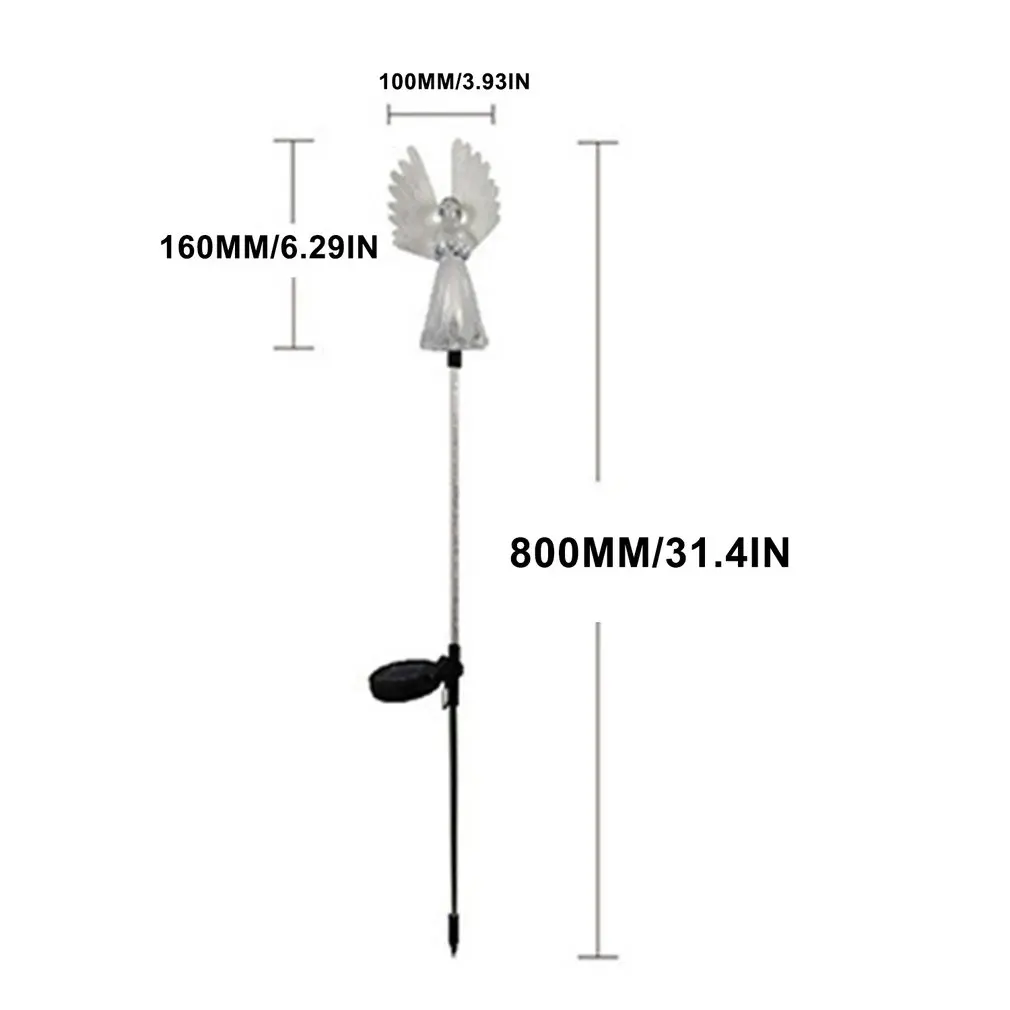 

2 Pcs Angel Solar Powered Lights Angel Landscape Path Lights Outdoor Stake Lights Eternal Light Decorations