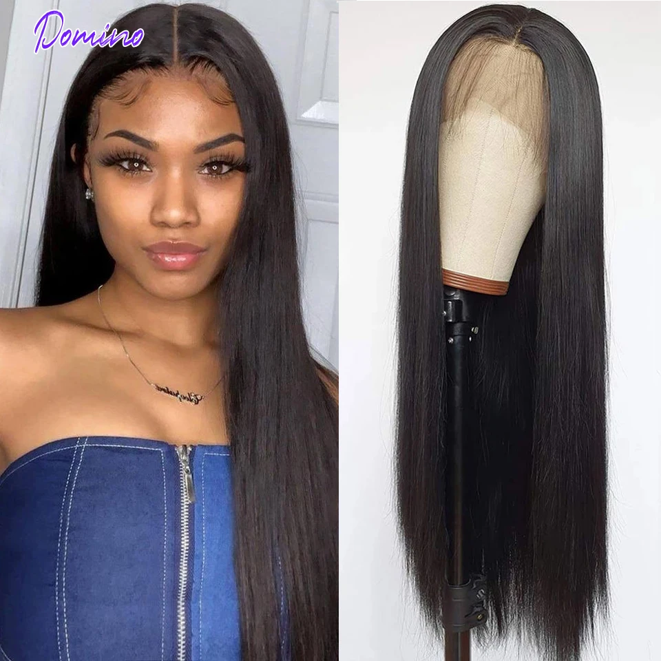 

Transparent Lace Front Human Hair Wigs Brazilian Hair Straight Lace Frontal For Women PrePlucked 4x4 13x4 Closure Wig 14-30inch