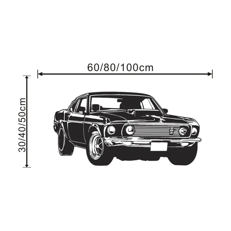Шелби GT Ford Mustang мышечная Наклейка на стену DIY Декор для дома ПВХ обои детская