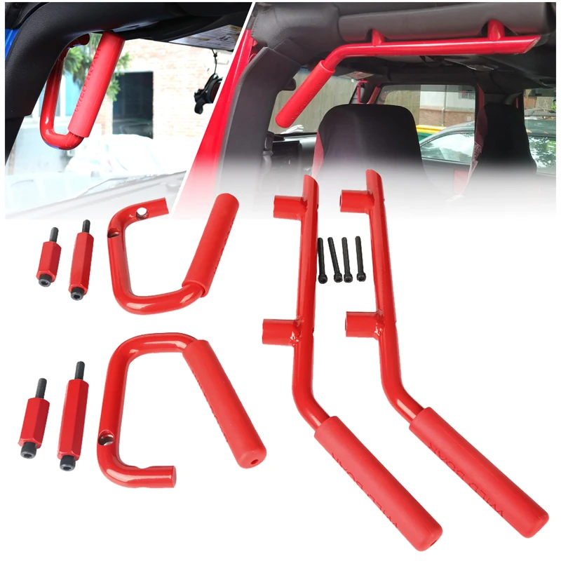 Красное черное розовое жесткое крепление передние захватные ручки и заднее