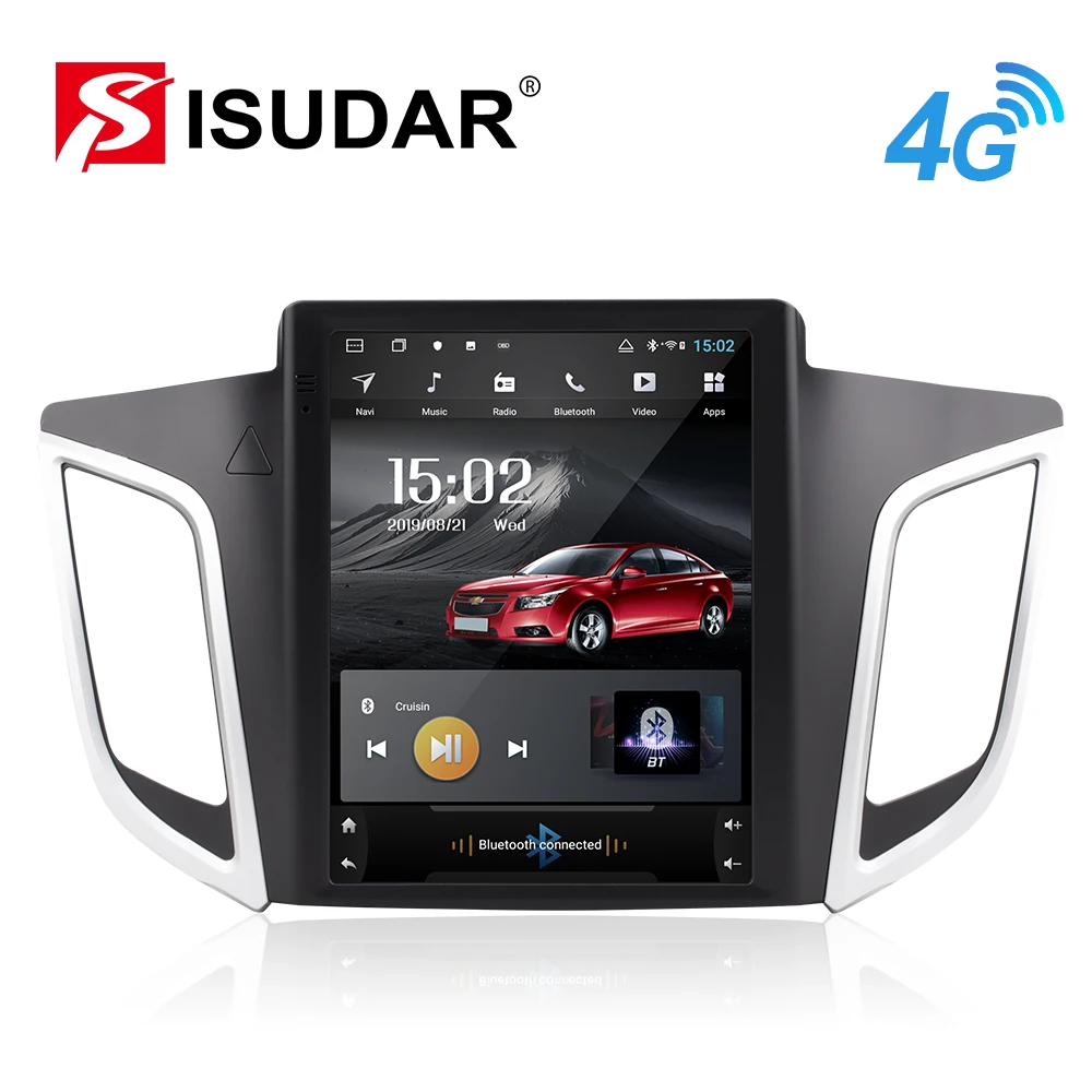 Автомагнитола Isudar H53 1 Din Android для Hyundai/IX25/Creta 2015 2018 GPS мультимедиа ОЗУ 4 Гб ПЗУ 64 ГБ