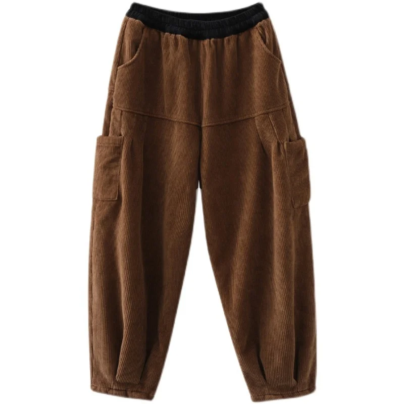 Max LuLu 2021 зимние женские свободные повседневные меховые брюки в британском стиле