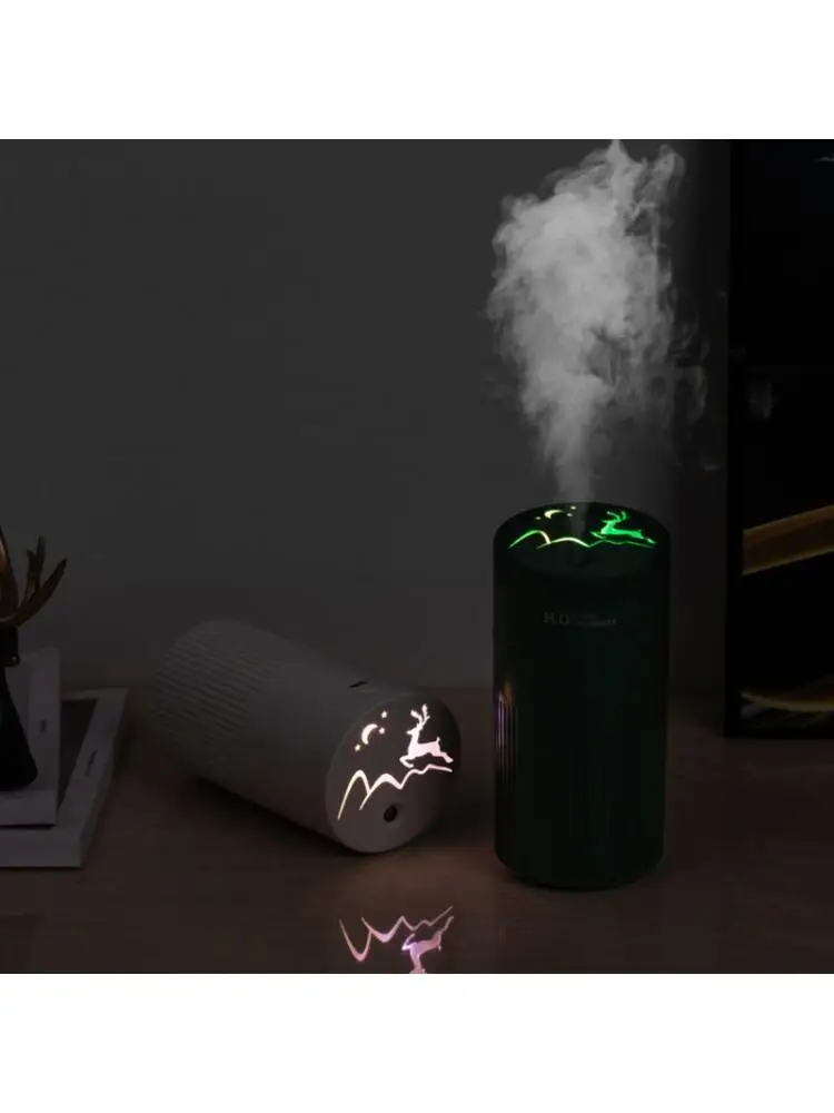 

USB Mini Air Humidifier Cute Deer Aroma Diffuser Colorful Night Light Car Office